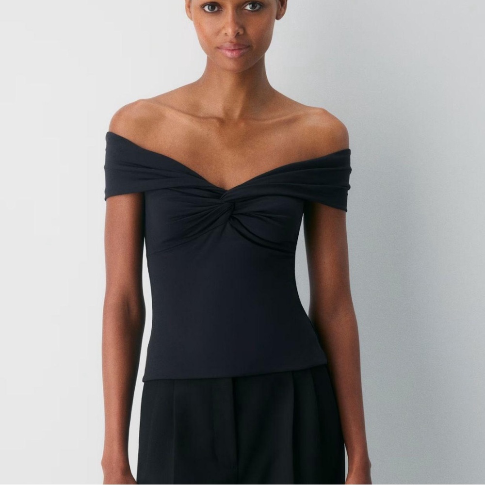 Aritzia Black Contour Off The Shoulder Top